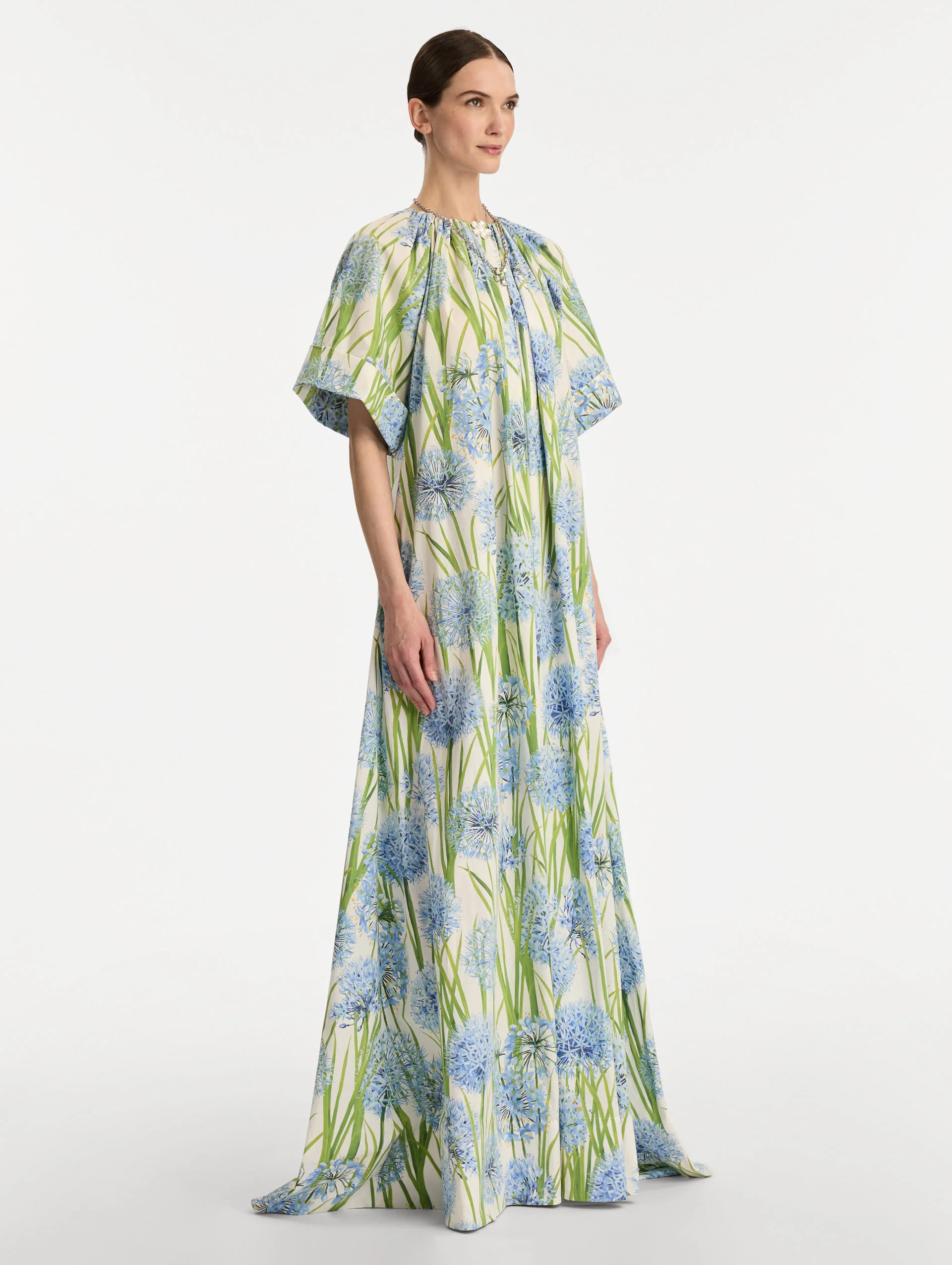 Allium Cotton Poplin Caftan - Image 4