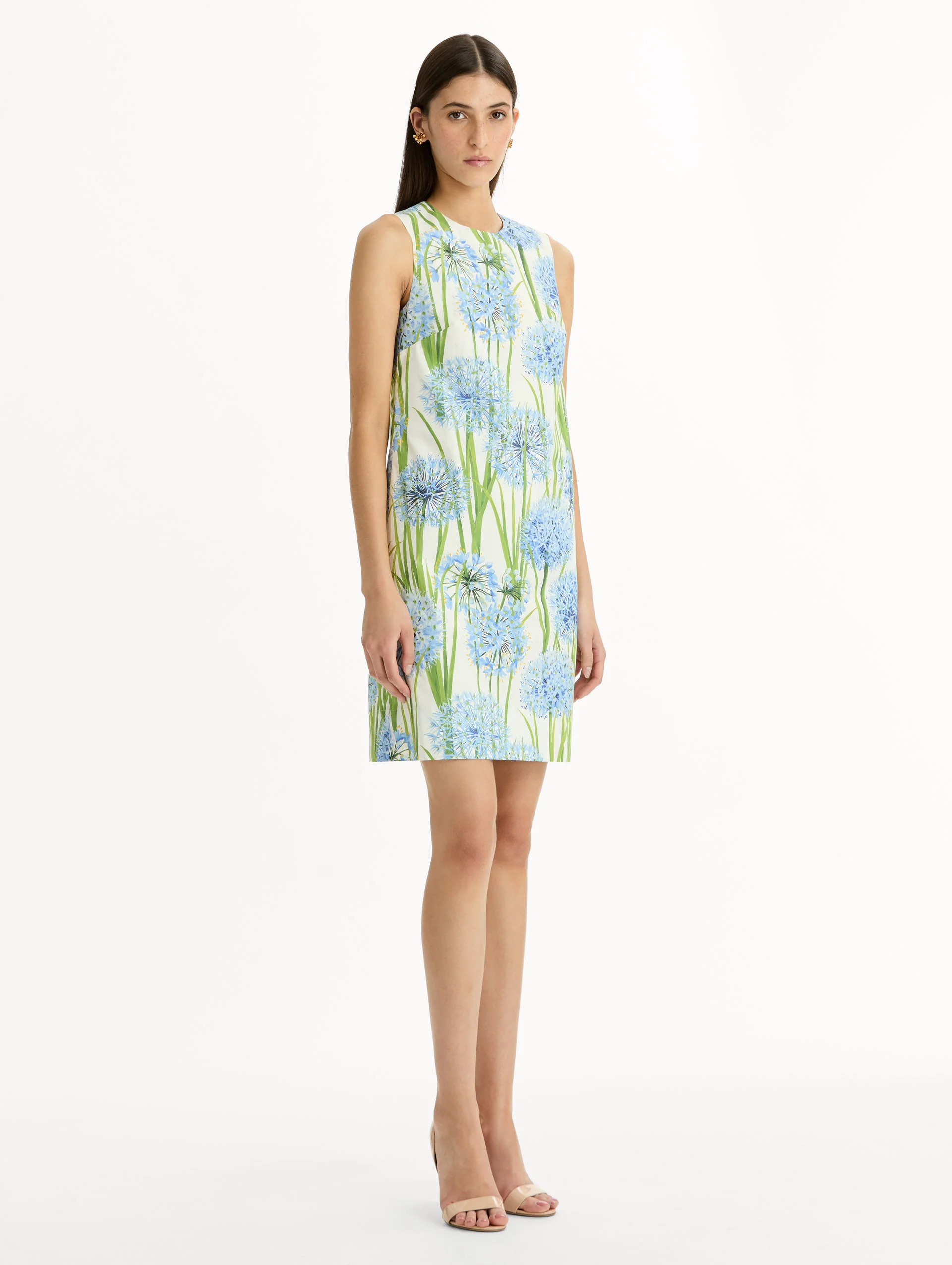 Allium Cotton Poplin Sleeveless Shift Dress - Image 4