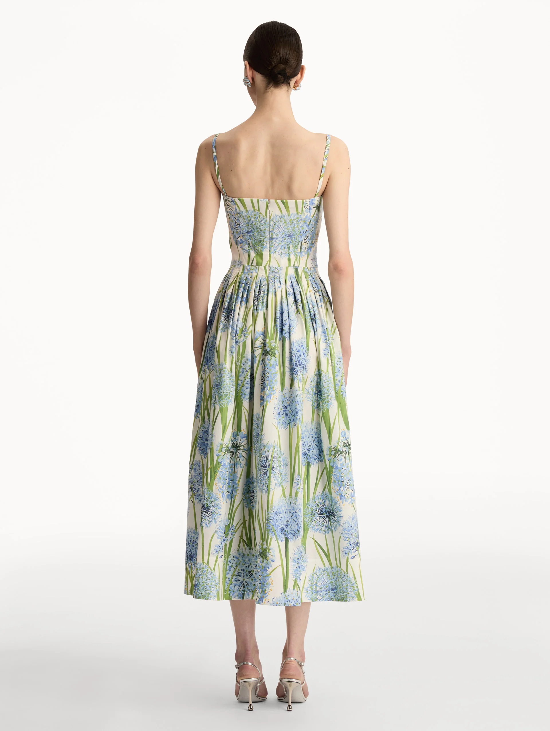 Allium Embroidered Cotton Poplin Dress - Image 3