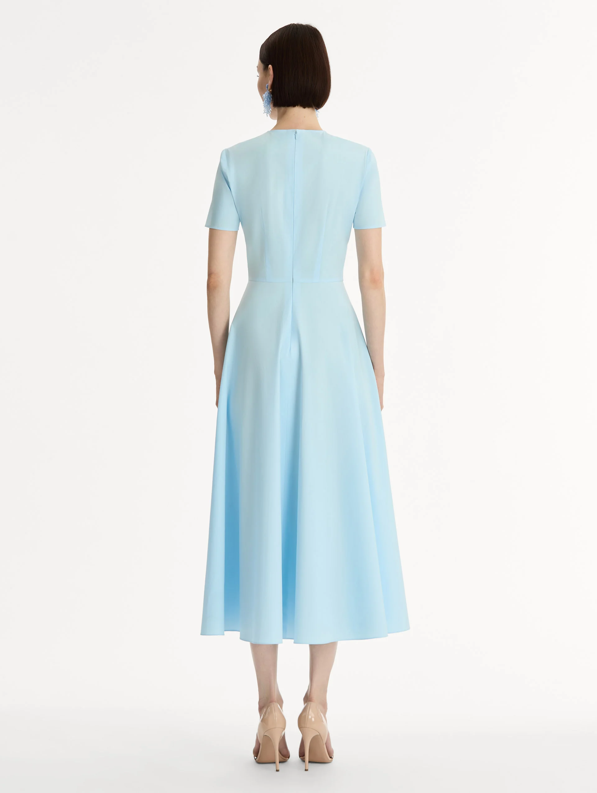 Chiné Cyclamen Cotton Poplin Dress - Image 3