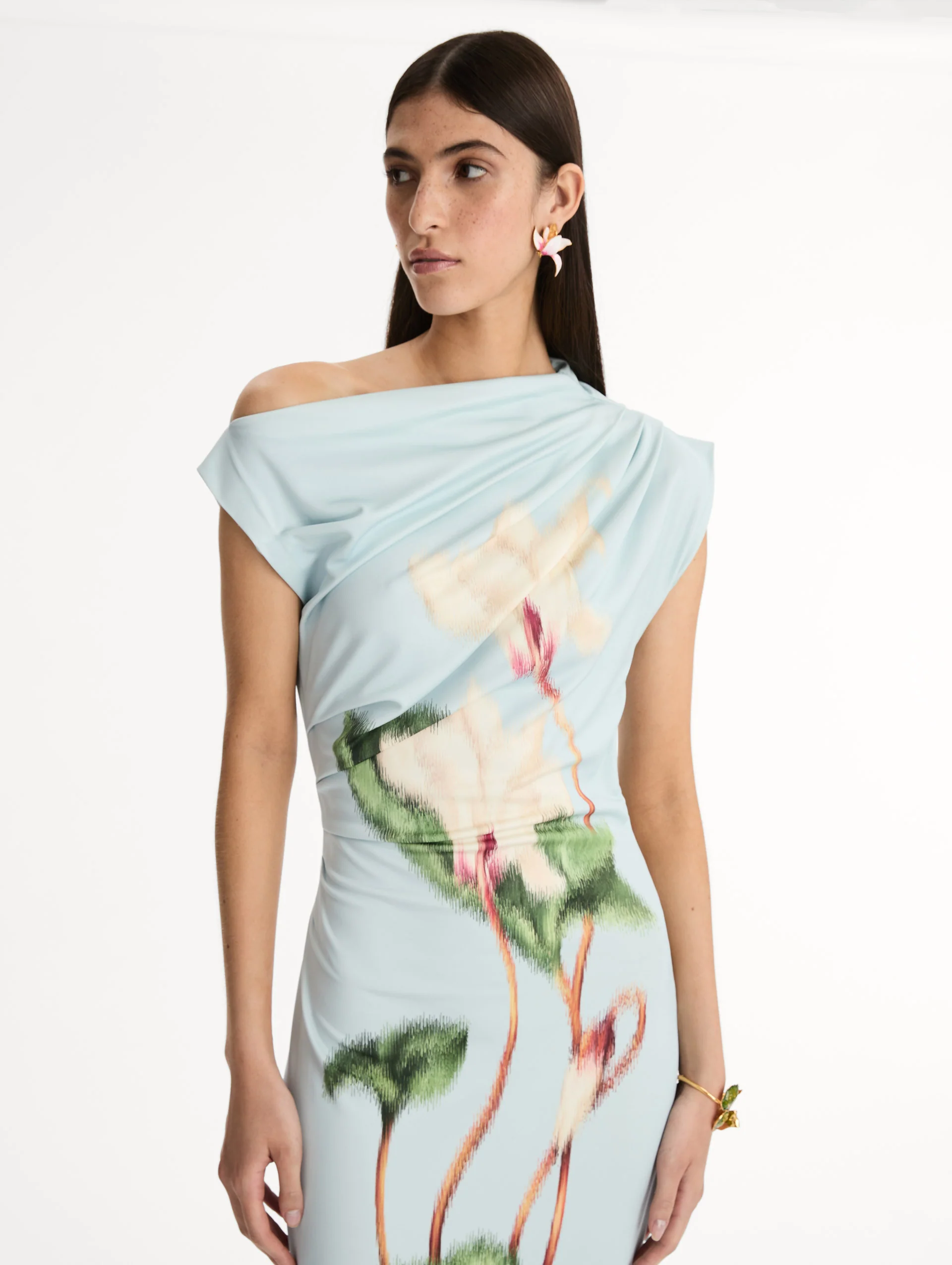 Chiné Cyclamen Jersey Dress - Image 5