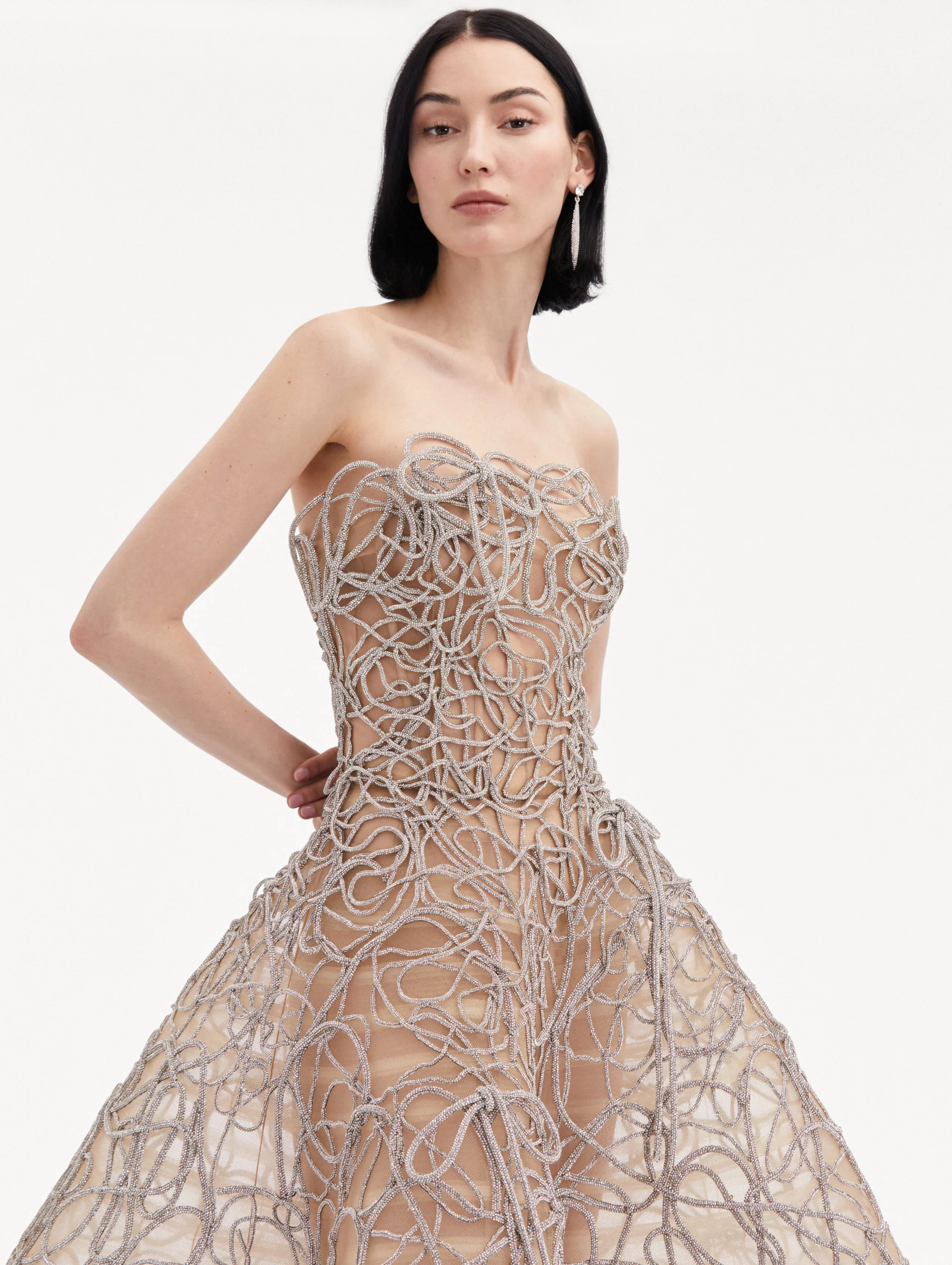 Crystal Embroidered Cord Gown - Image 5