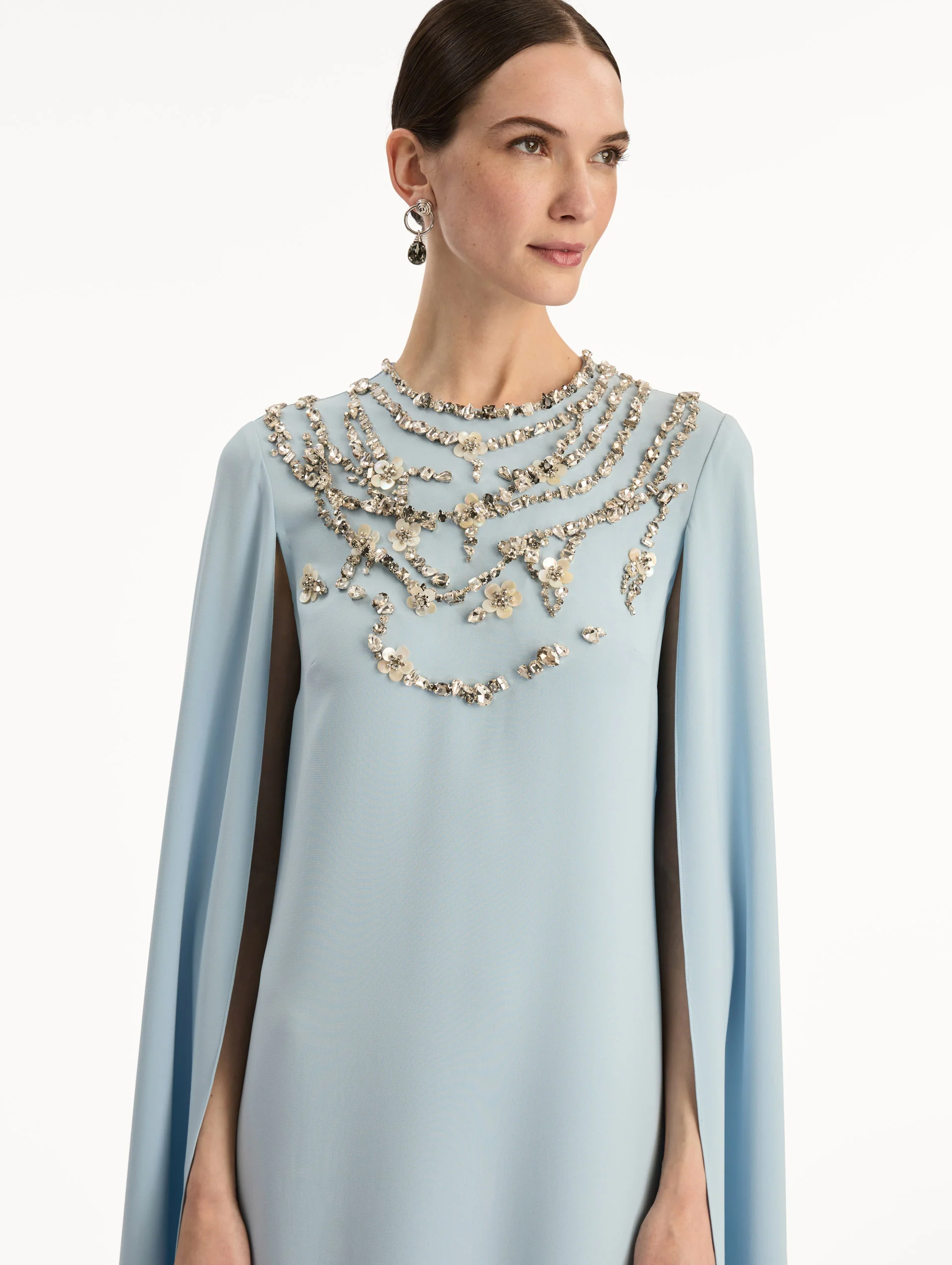 Crystal Necklace Embroidered Caftan - Image 5