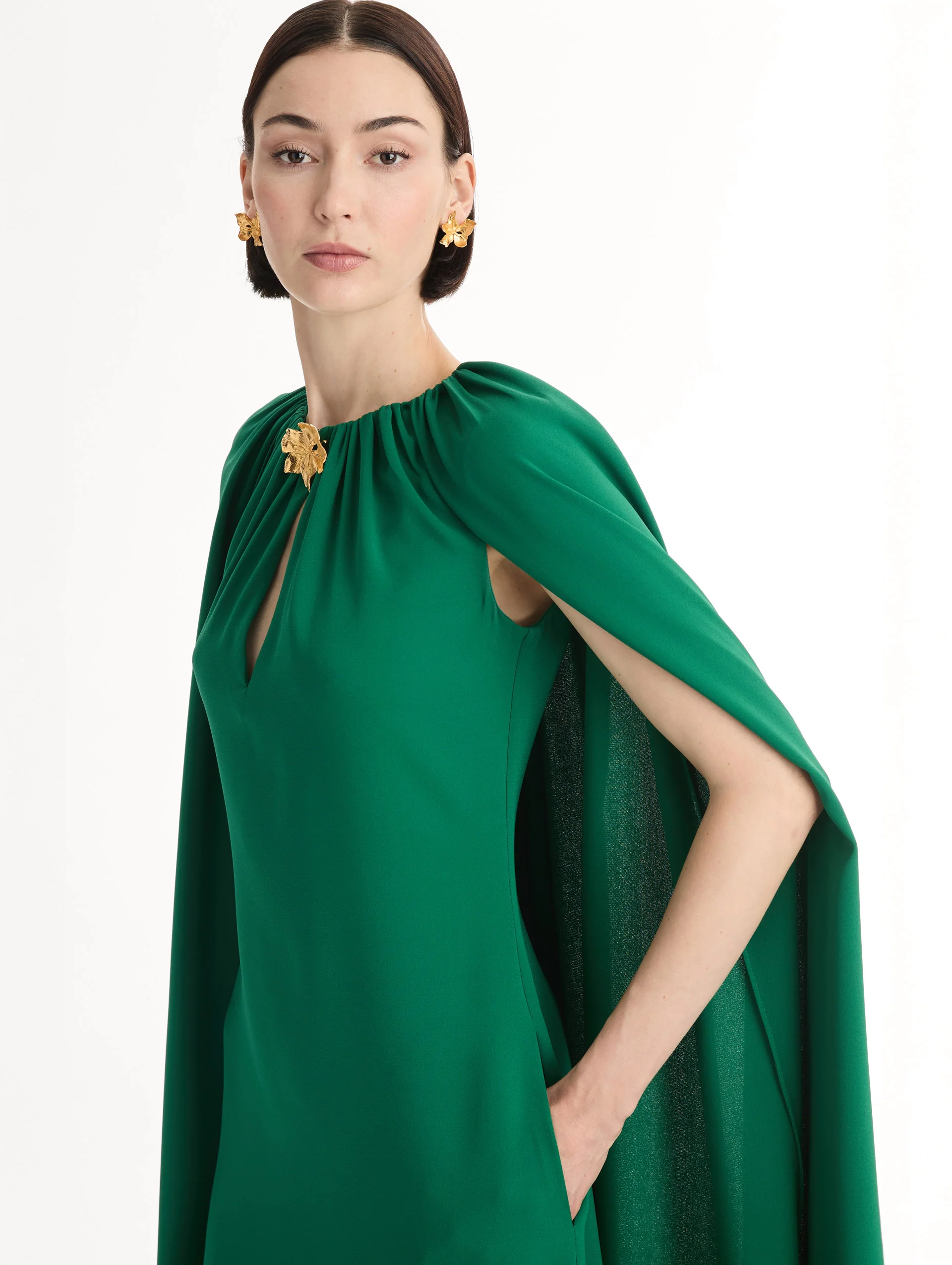 Cyclamen-Detailed Georgette Caftan - Image 5