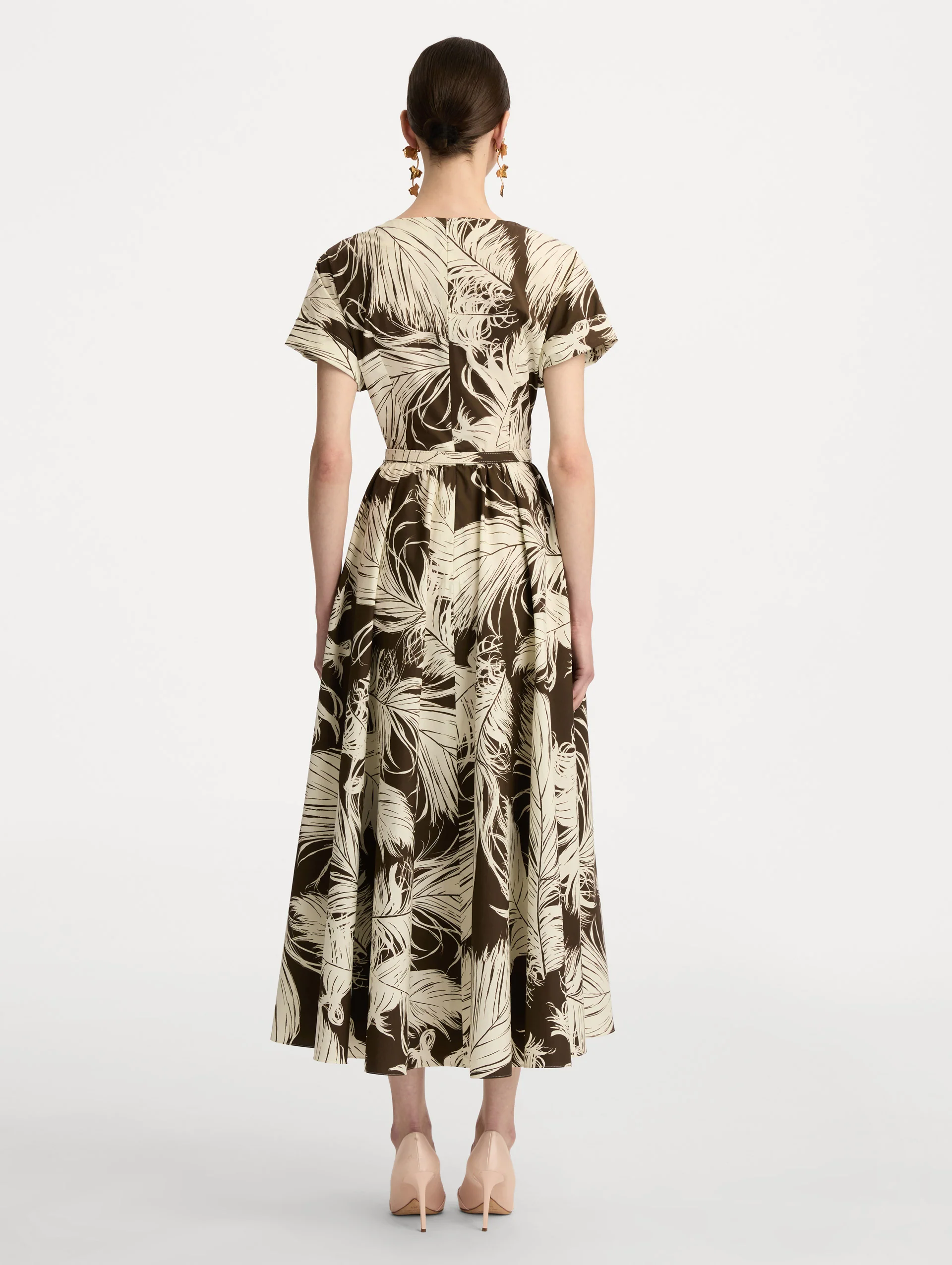 Feather Cotton Poplin Dress - Image 3