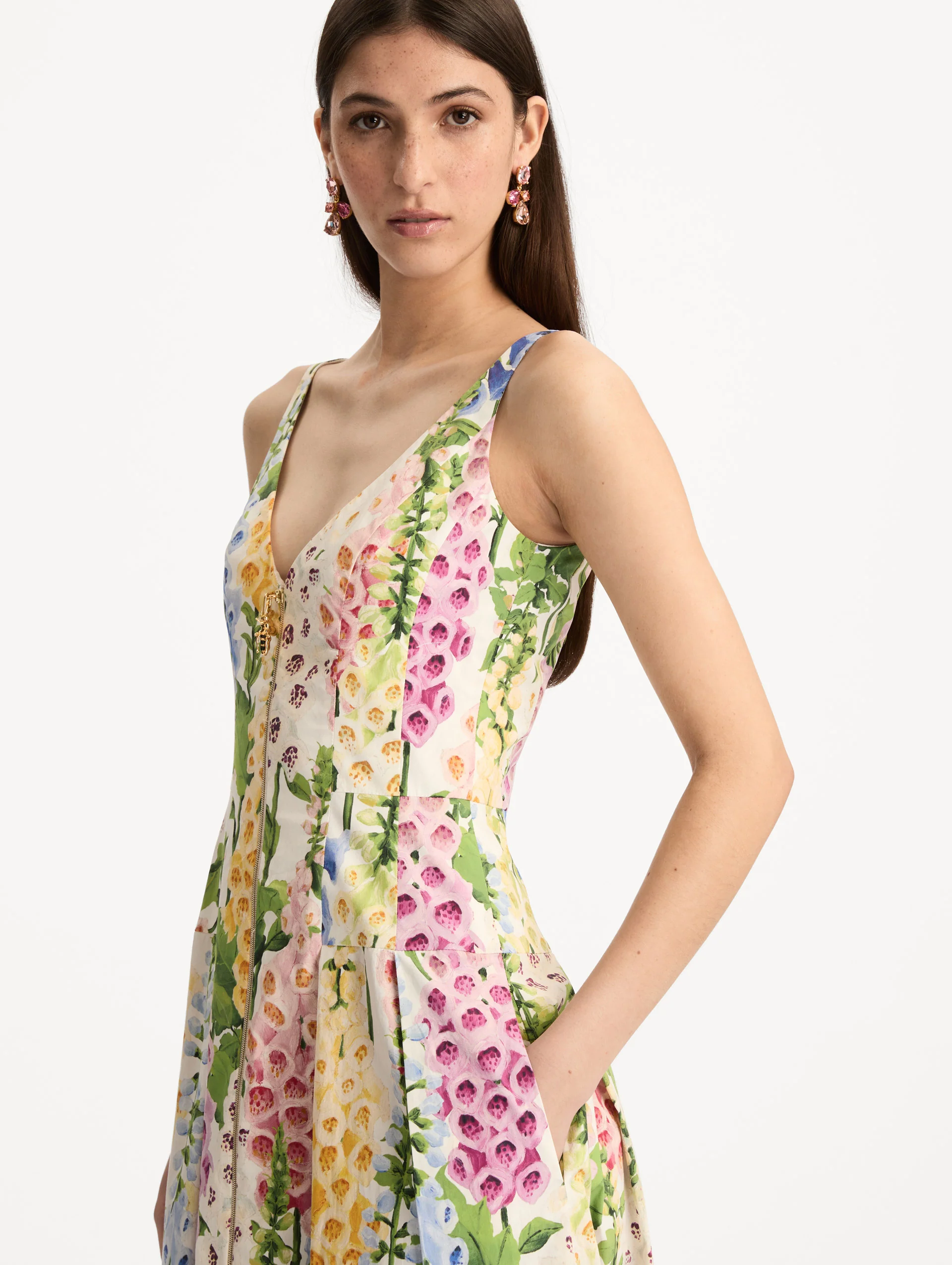 Foxglove Cotton Poplin Dress - Image 5