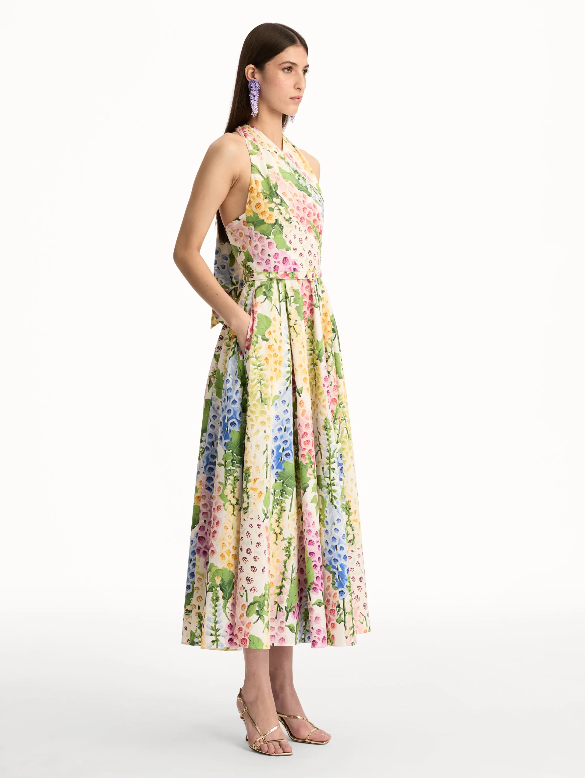 Foxglove Cotton Poplin Halter Dress - Image 4
