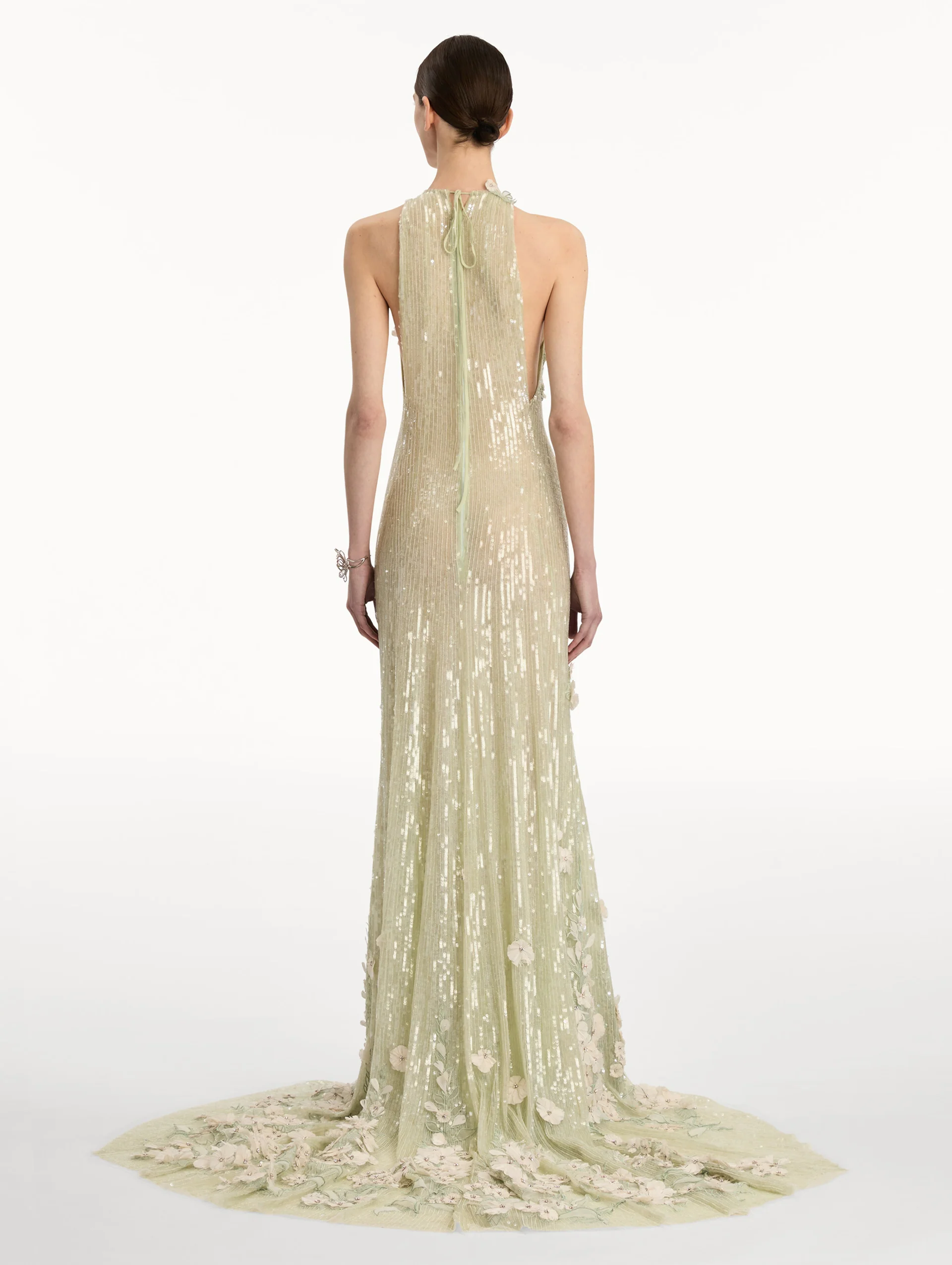 Foxglove Embroidered Sequin Tulle Gown - Image 3