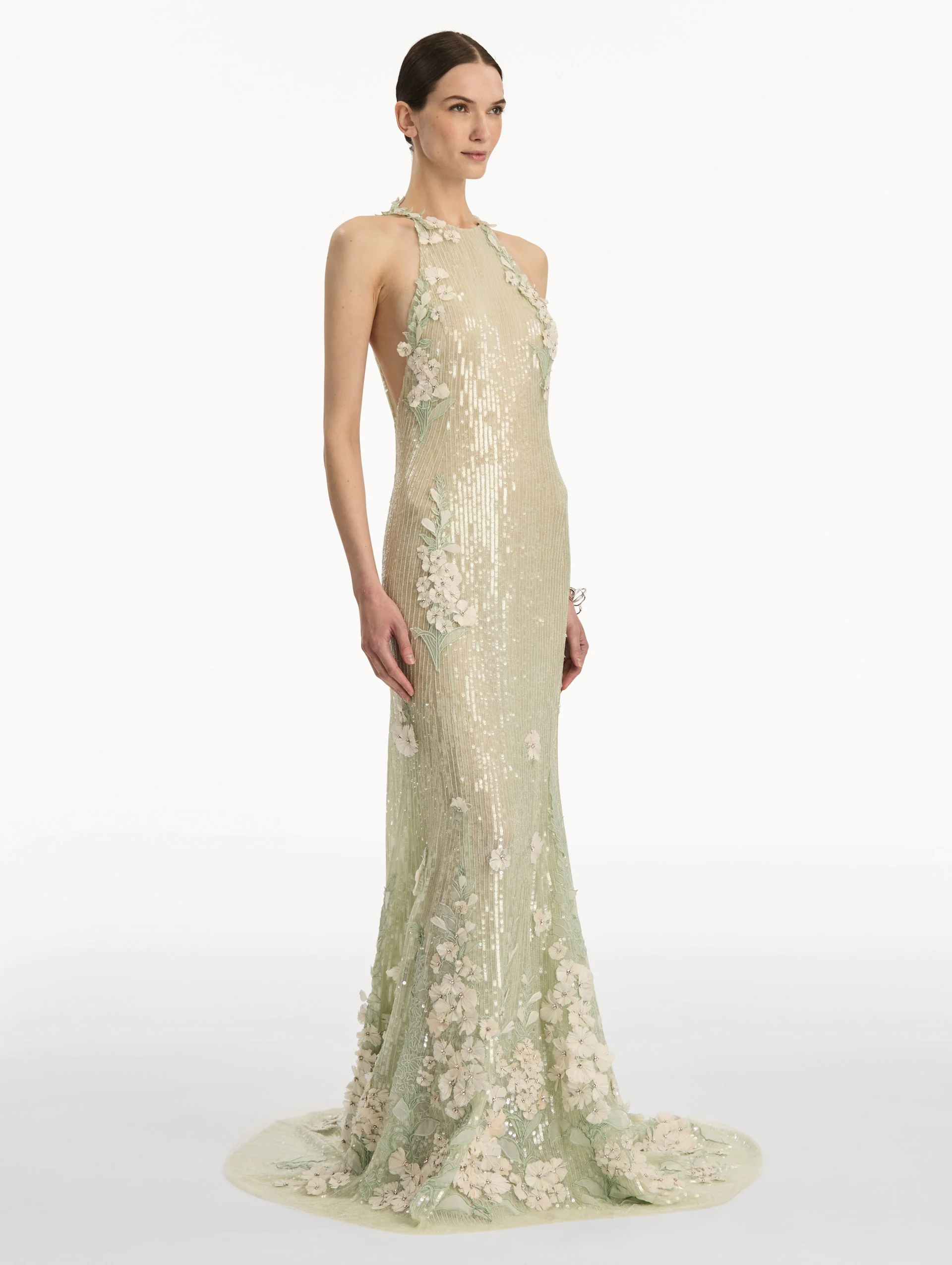 Foxglove Embroidered Sequin Tulle Gown - Image 4