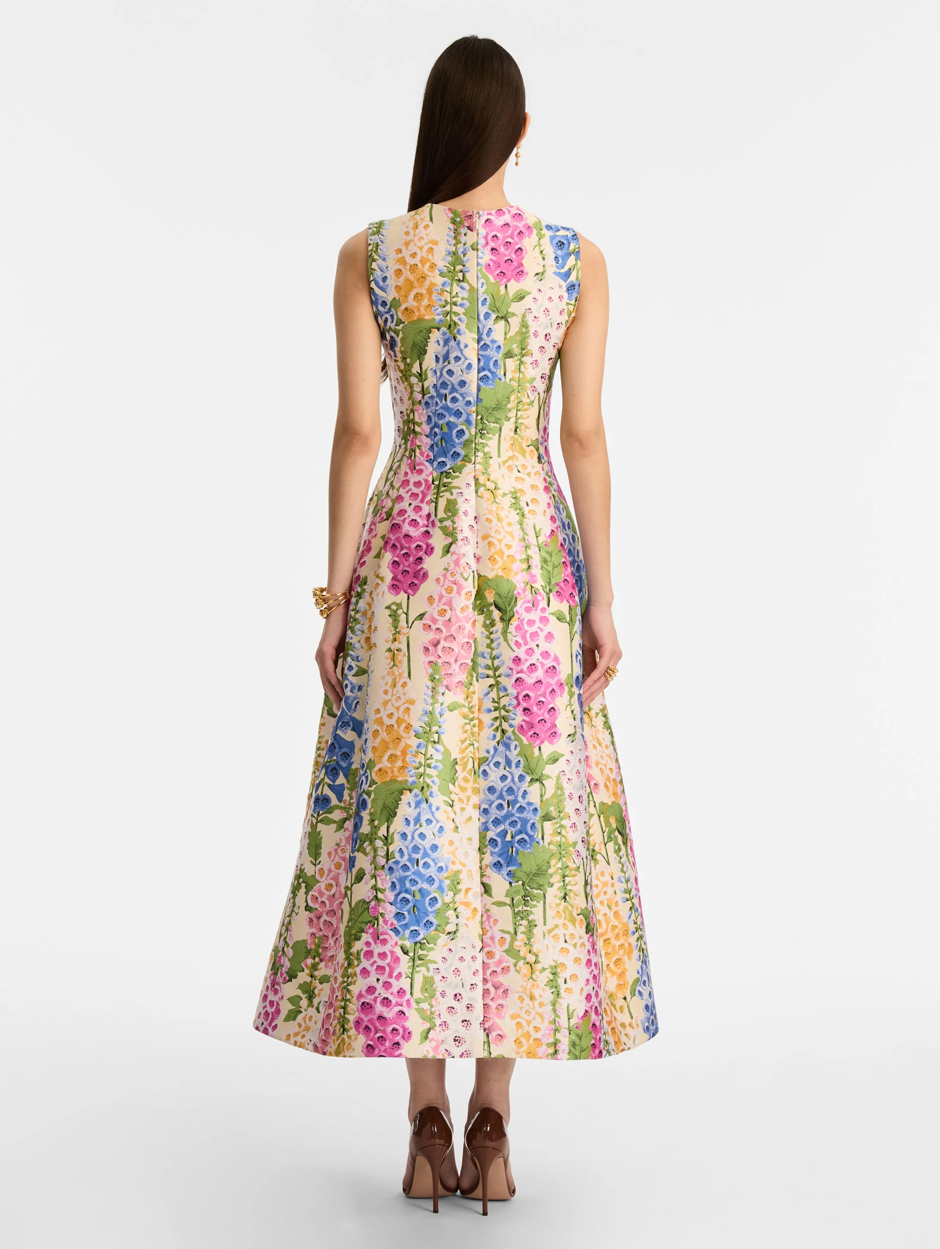 Foxglove Jacquard Cocktail Dress - Image 3