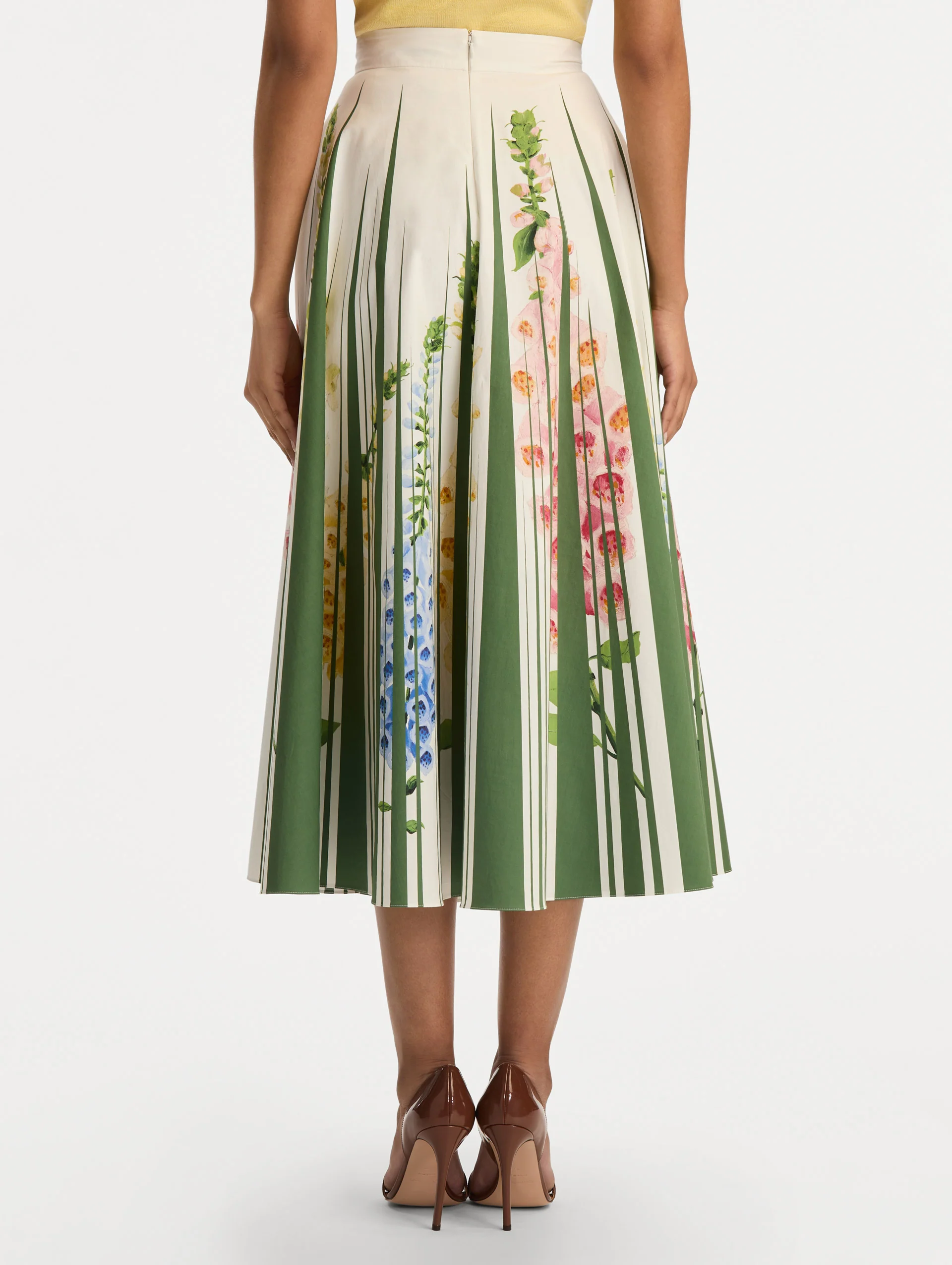 Foxglove Trompe L’oeil Cotton Poplin Skirt - Image 4