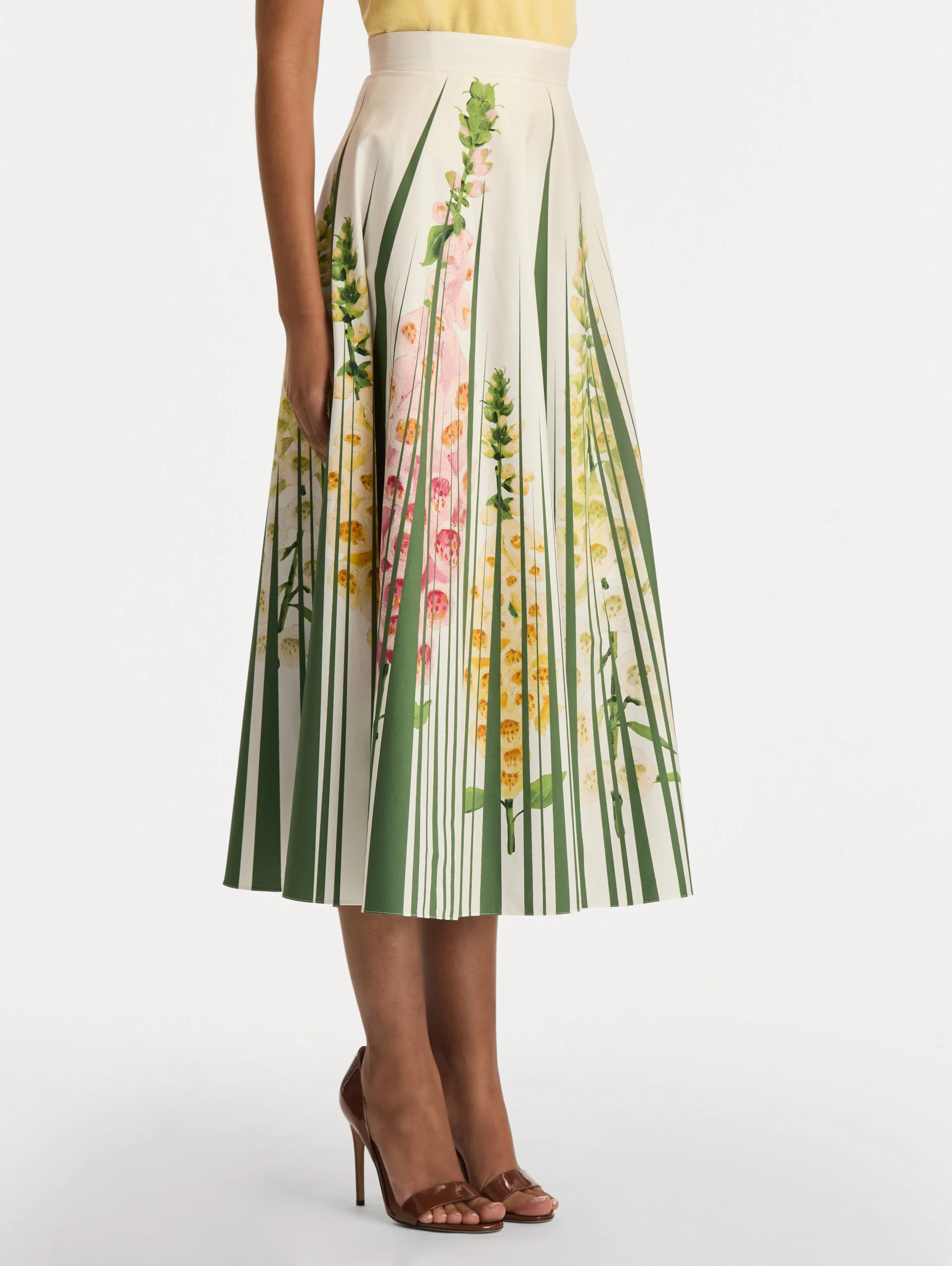 Foxglove Trompe L’oeil Cotton Poplin Skirt - Image 5