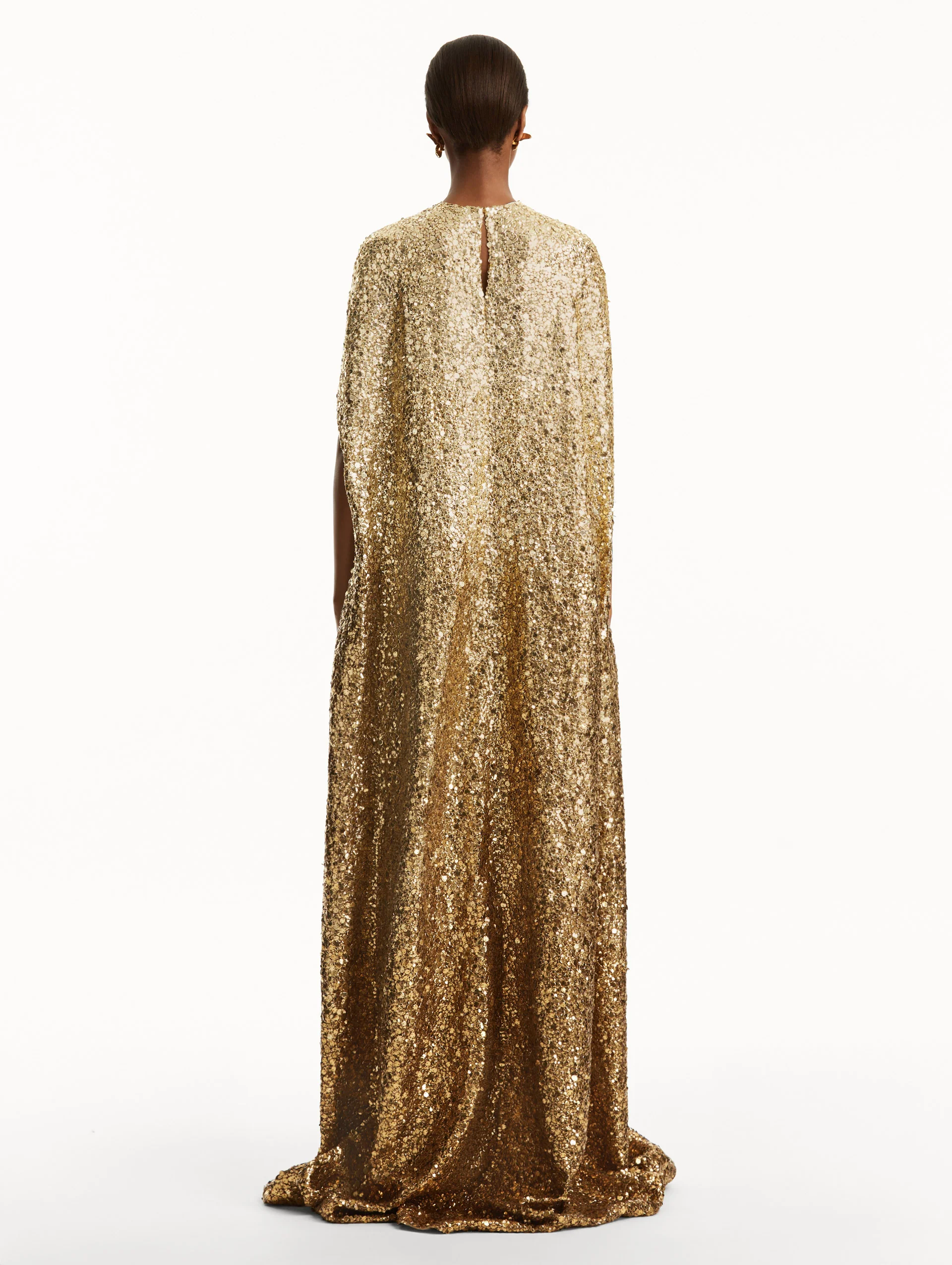 Metallic Ombré Sequin Embroidered Caftan - Image 3