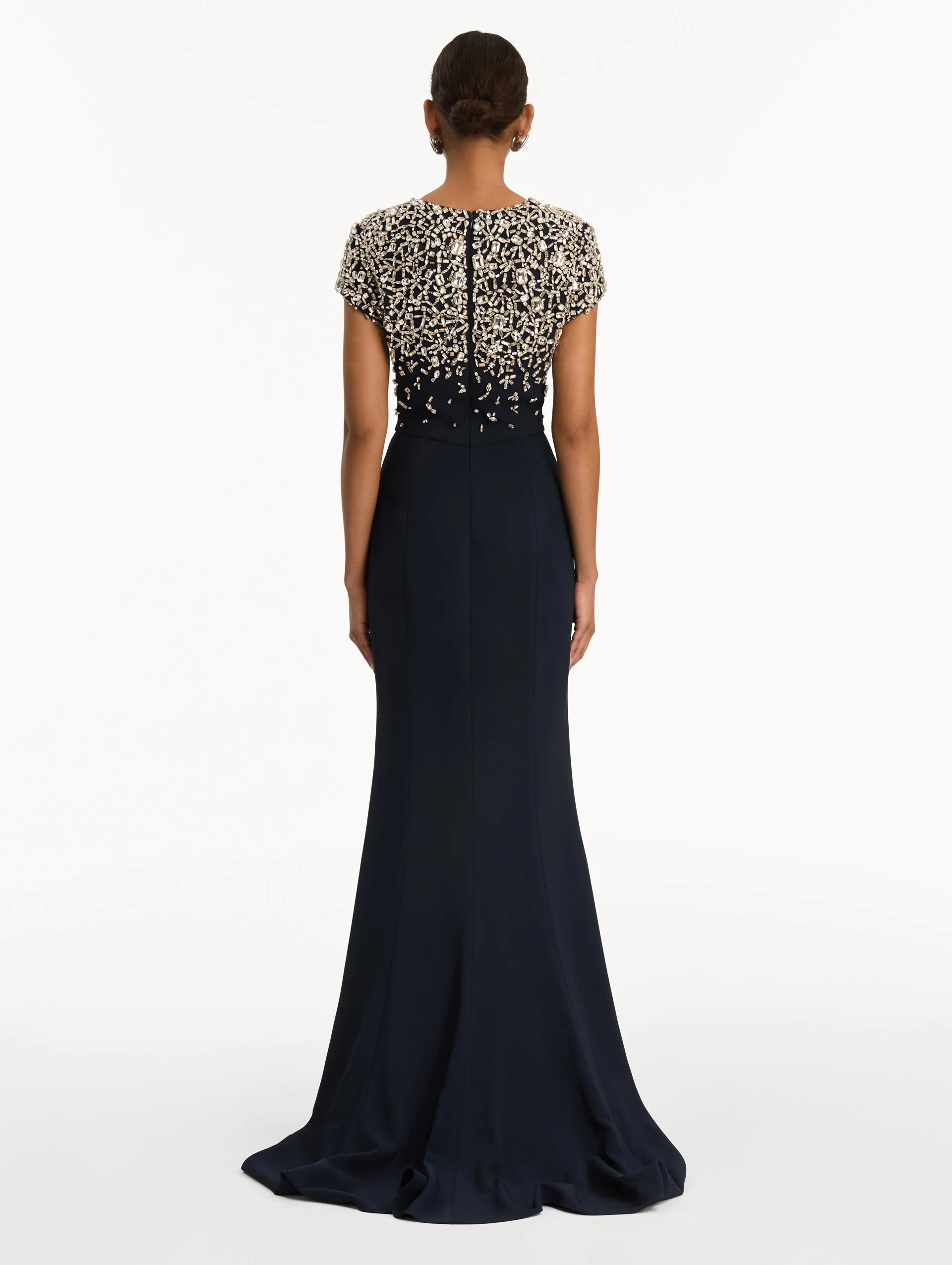 Mosaic Crystal Embroidered Cady Gown - Image 3