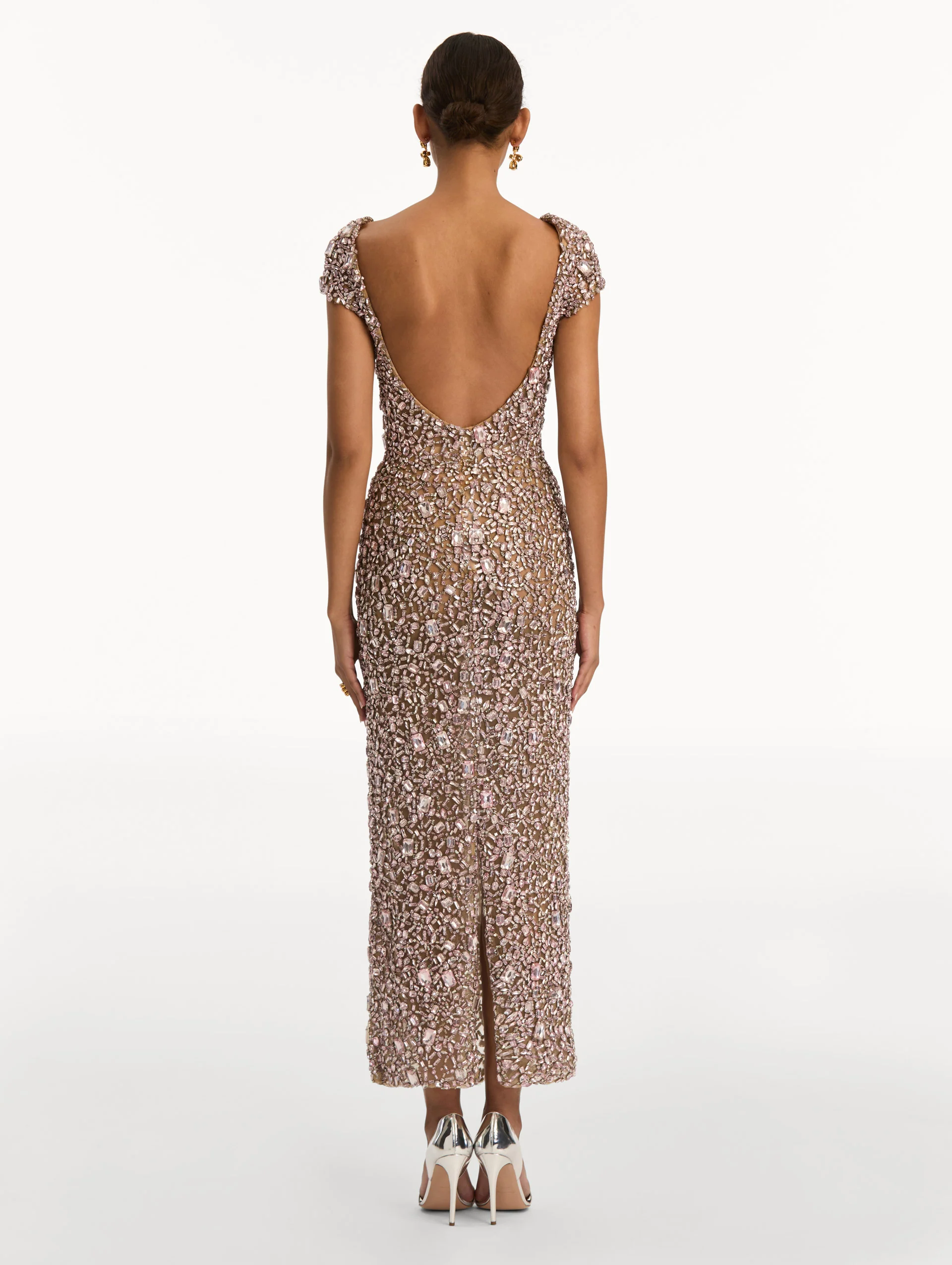 Mosaic Crystal Embroidered Gown - Image 3