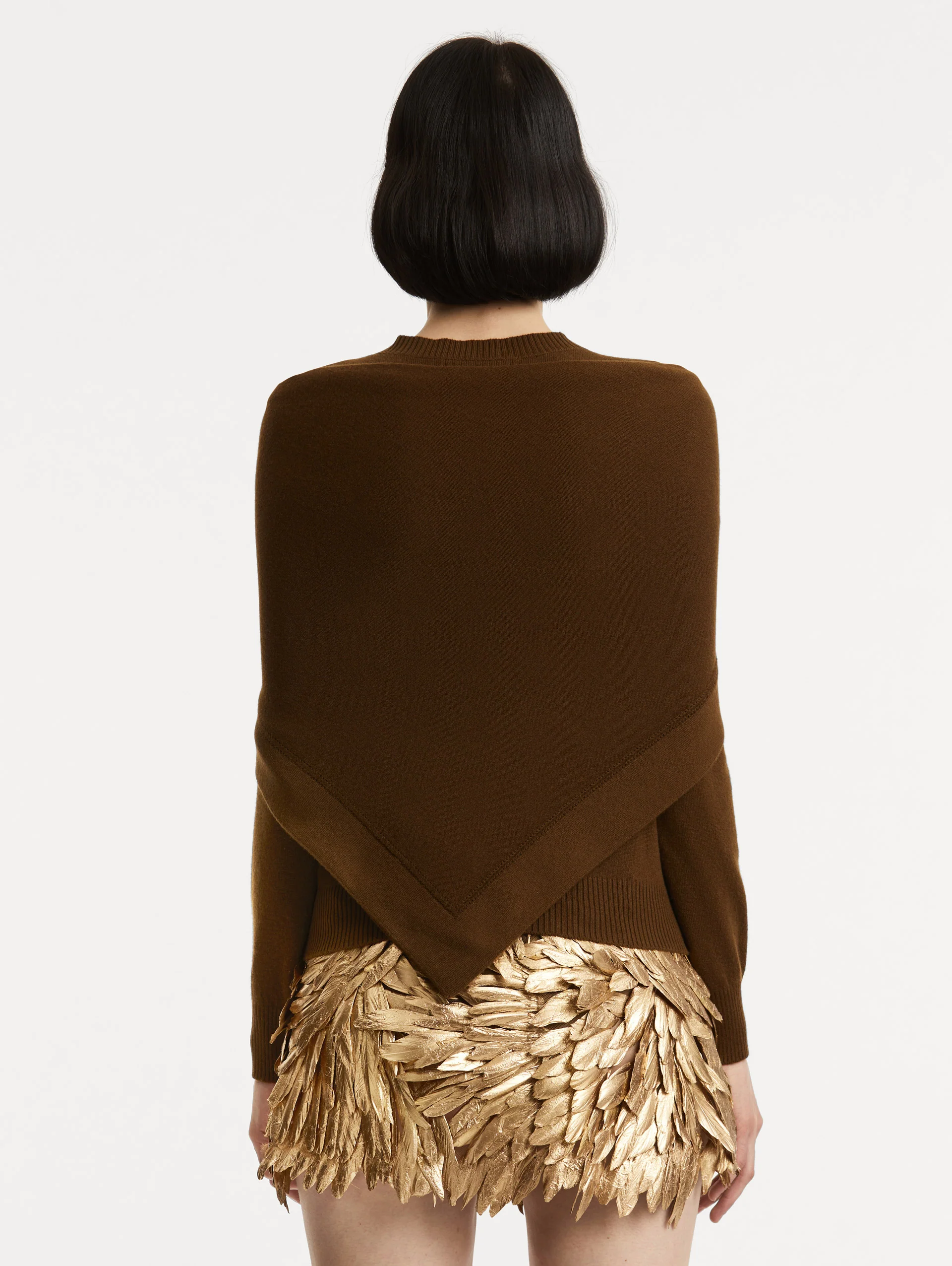 O Flower Cashmere Pullover with Scarf - Image 3