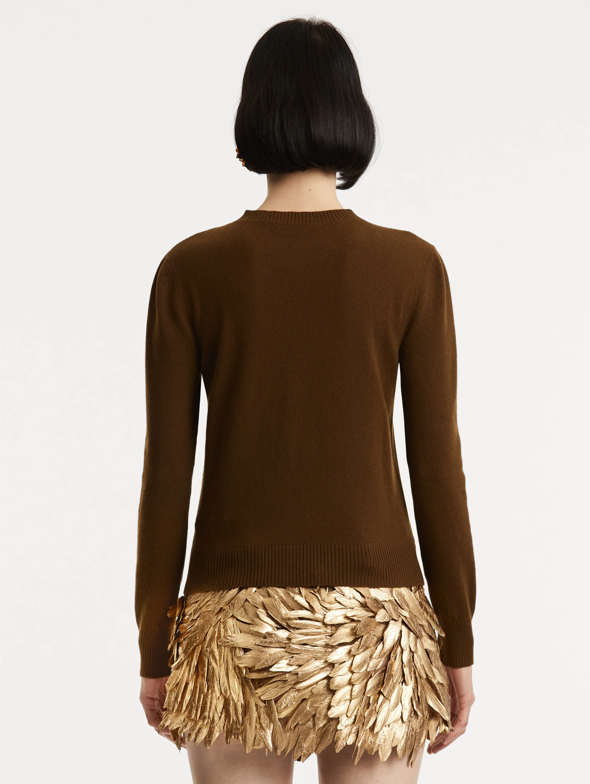 O Flower Cashmere Pullover with Scarf - Image 5