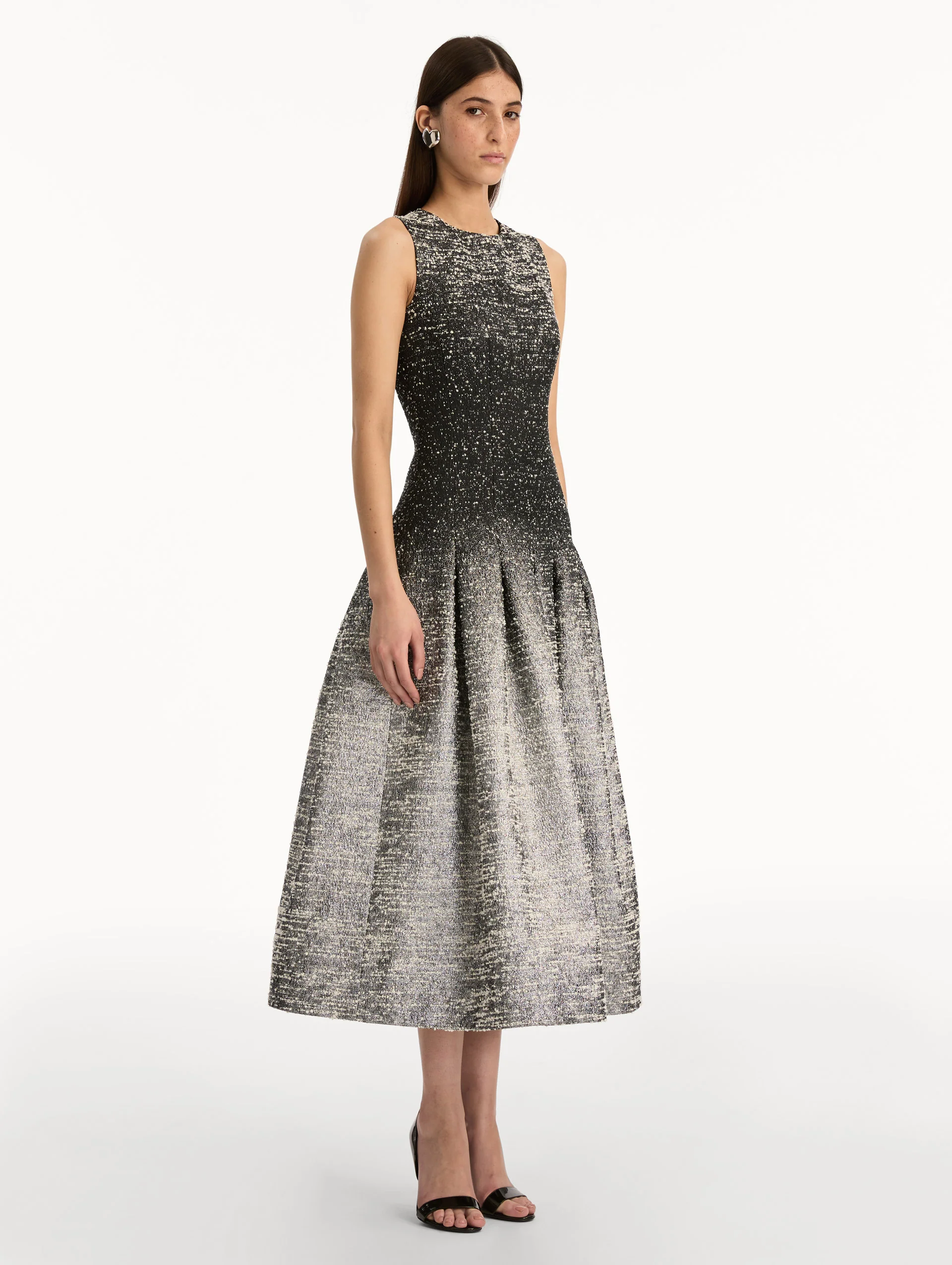 Ombré Lurex Bouclé Jacquard Dress - Image 4