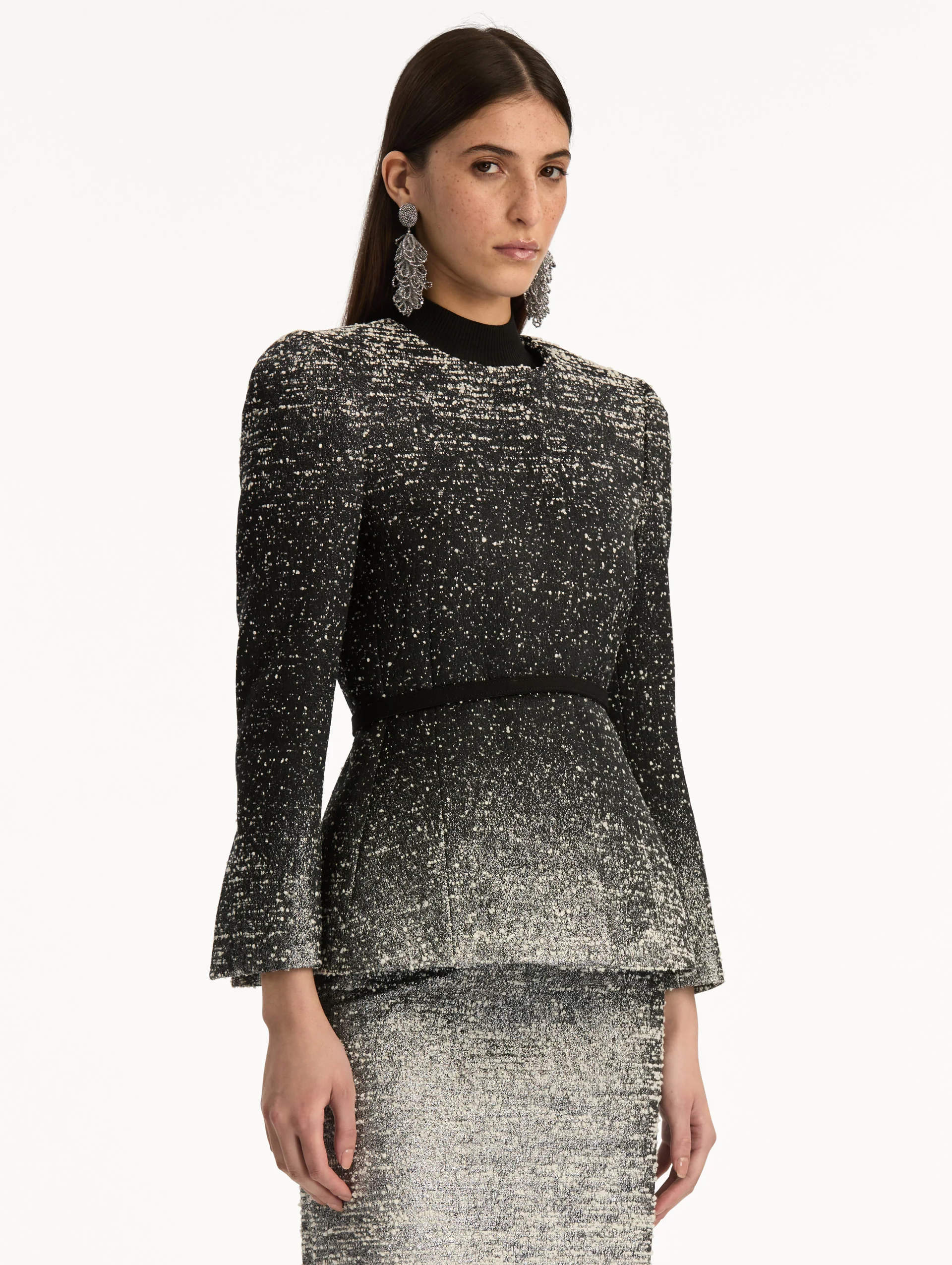 Ombré Lurex Bouclé Jacquard Jacket - Image 5