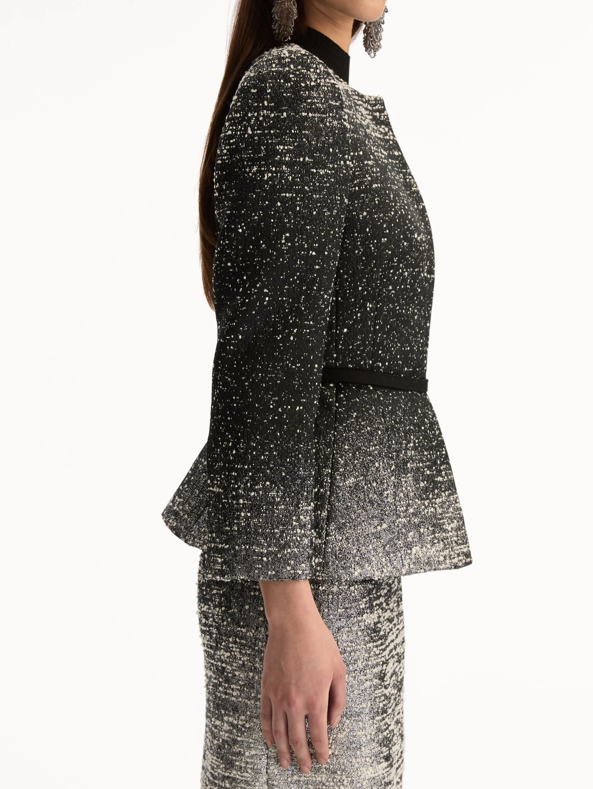 Ombré Lurex Bouclé Jacquard Jacket - Image 6