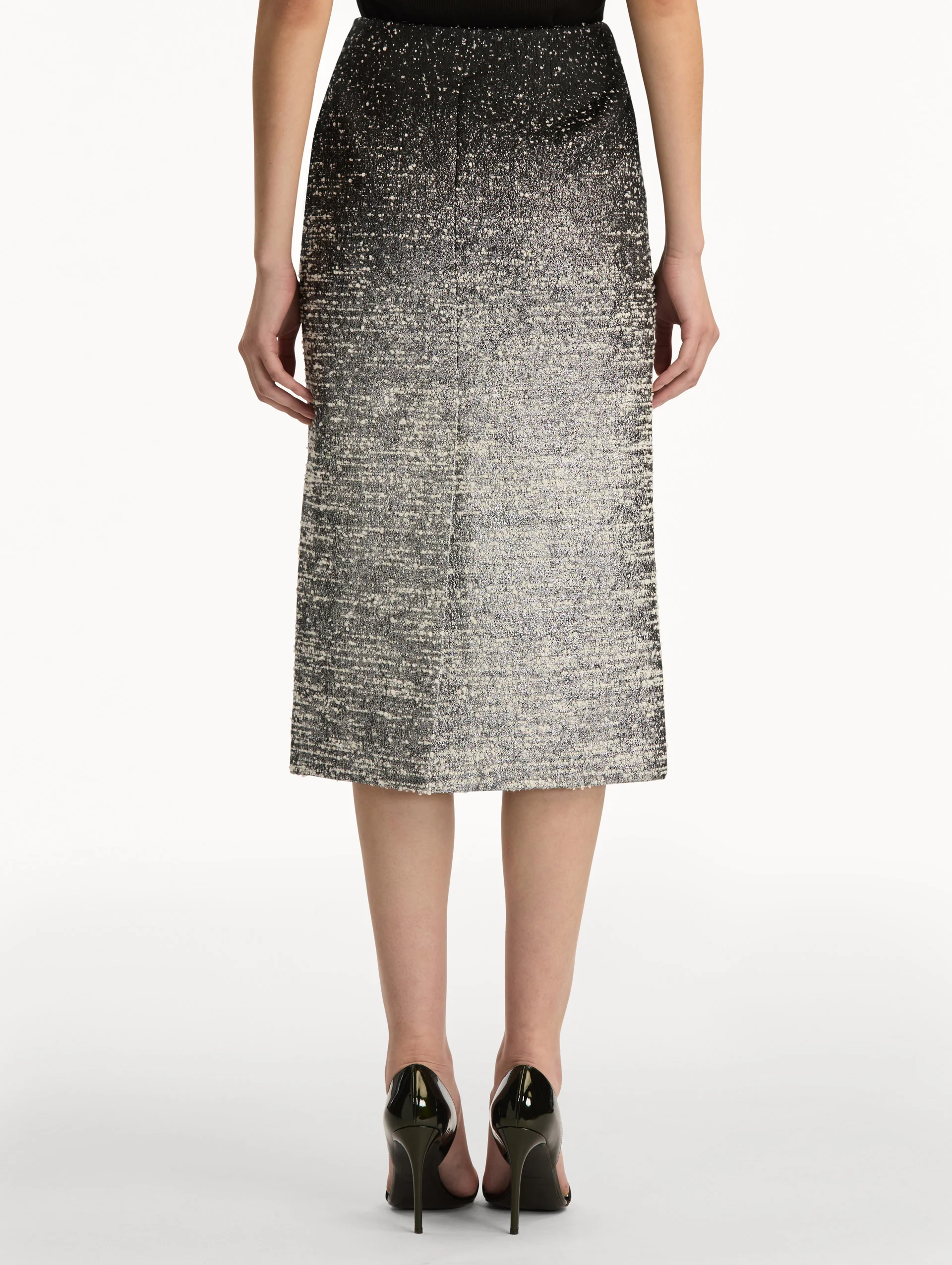 Ombré Lurex Bouclé Jacquard Skirt - Image 3