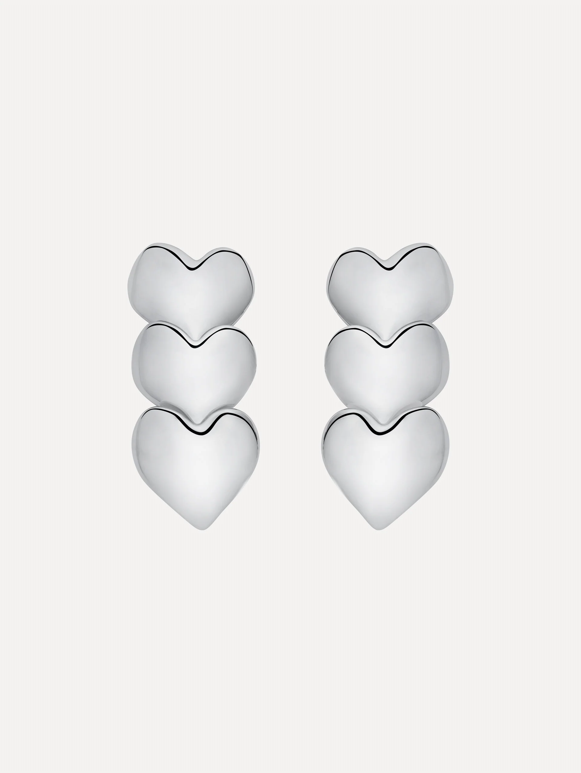 Heart Drop Clip-On Earrings